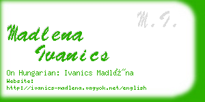 madlena ivanics business card